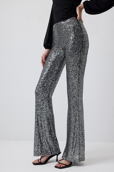 Touché Privé Sequined Wide Leg Pants