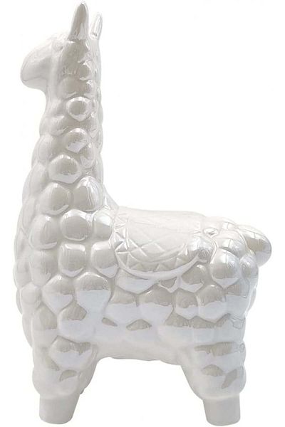 Casaido obiect decorativ, model alpaca, ceramica, bej, 20,6 x 13,5 x 7,5 cm.