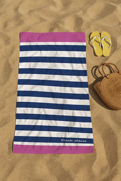 denizlicotton Beach Towel, Sea Towel, Sunbed Towel, Printed Towel, 80 X 150 cm
