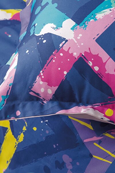 İssimo Home Play 210 Tc (83 Thread) Digital Cotton Satin Single Duvet Cover Set