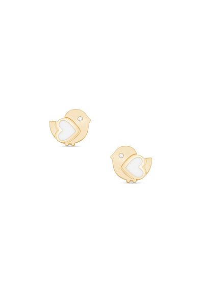 NAVARRO Stylish medical earring for girls with a distinctive design - gold G39