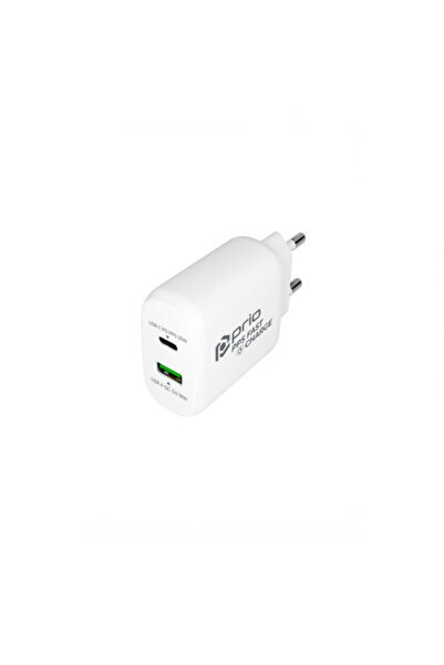 Depox Rychlonabíječka Prio 25W PD PPS (USB C) + QC 3.0 (USB A), bílá