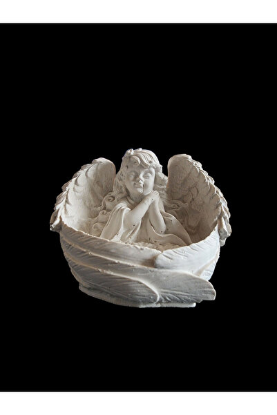 Avcı Melek Kız Tealight Mumluk Boyanabilir Obje