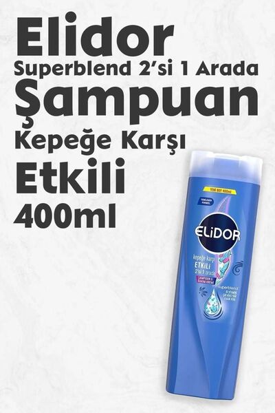 Elidor Superblend Şampuan ve Bakım Kremi Kepeğe Karşı Etkili 2'si 1 Arada 400 ml 2 ADET