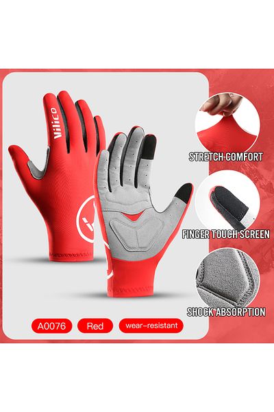 Choice XL A0076-RD 1 Pair Breaking Wind Cycling Gloves Anti-slip Bicycle Mittens Racing Road Bike Glove MTB