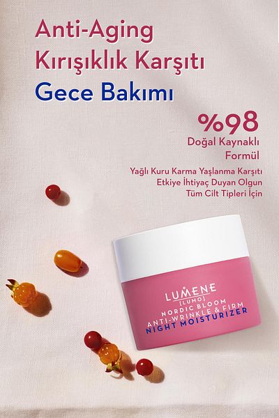 LUMENE Anti-Wrinkle Night Cream – Firming & Moisturizing Effective Care, for All Skin Types