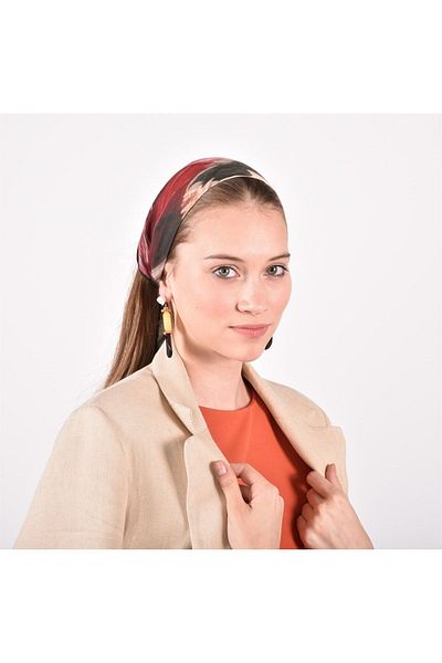 Deriderim Bandana Boldini Miss Bell cu model, colorată, multifuncțională, colorată, pătrată, 45x45