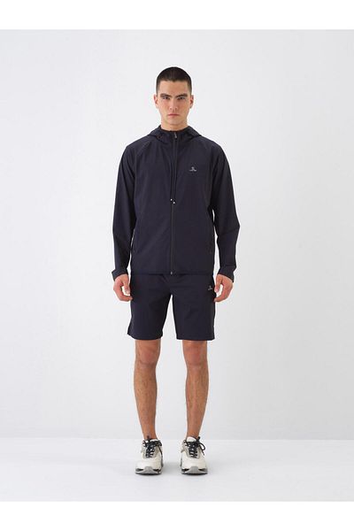 Xint Men's Navy Blue Regular Fit Coat