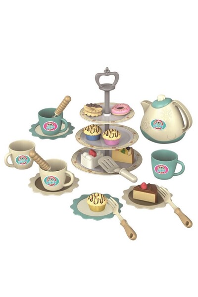 RS Toys Set de joaca cu produse de cofetarie si patiserie, farfurioare de ser...