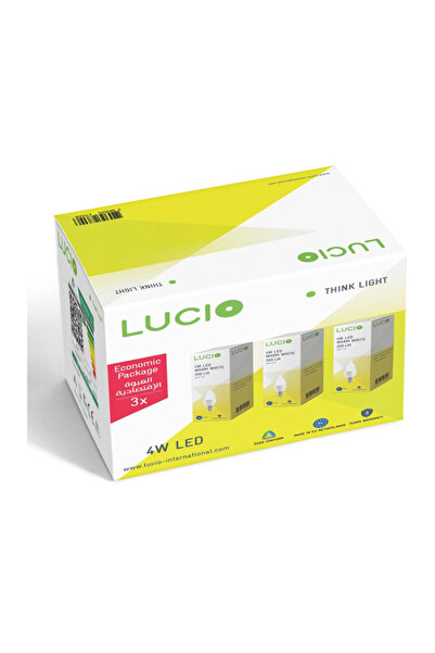 LUCİO 3 قطع من مصابيح LED الموفرة للطاقة E14، 2700 كلفن، 4 وات، خالية من الوميض