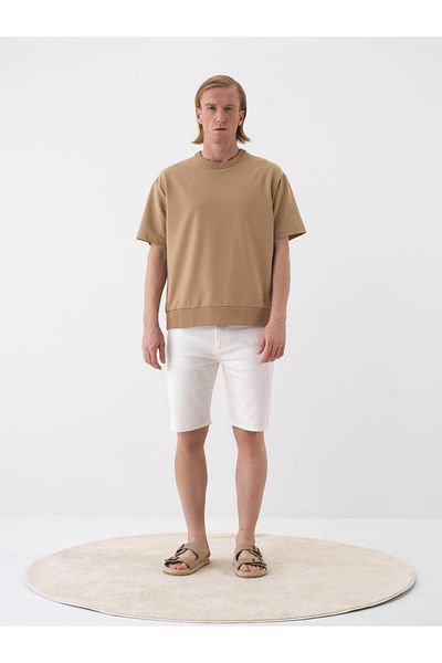 Xint Men's Camel Oversize Cotton T-Shirt