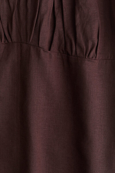 H&M Keten Karışımlı ve Askılı Elbise