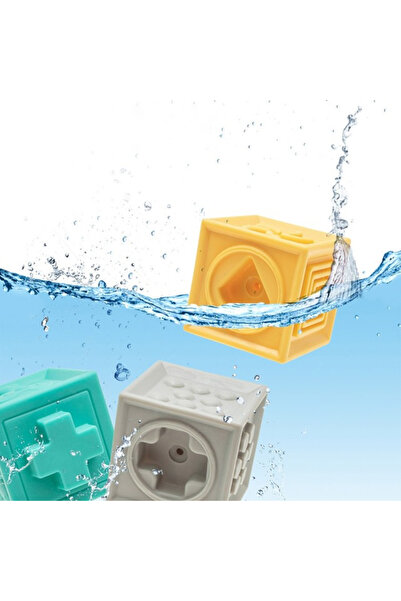 Empria Set 12 cuburi de construit din silicon, jucarie educationala colorata, Empria, Cifre si Forme