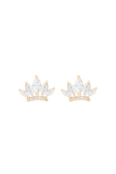 NAVARRO Elegant medical earring for girls with a distinctive design - gold G010