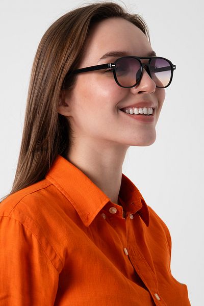 Aqua Di Polo 1987 Black Unisex Square Sunglasses Apsı002902