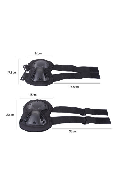 Depox Ochranná sada IdeallStore, taktické vybavenie, chrániče kolien a lakťov, nylon, univerzálna veľkosť