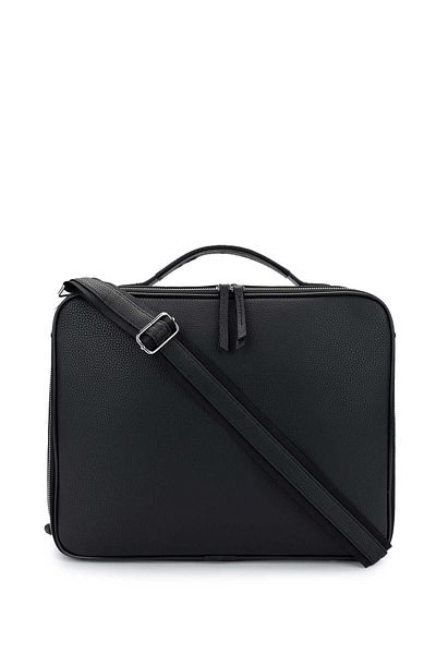 Tamer Tanca Men's Vegan Black Floater Briefcase