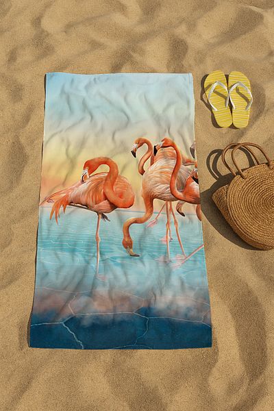 denizlicotton 80 x 150 cm Πετσέτα θαλάσσης, Πετσέτα με στάμπα, Πετσέτα θαλάσσης, Πετσέτα ξαπλώστρας