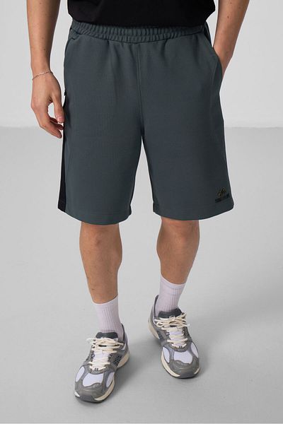 TOMMY LIFE Ανδρικό σορτς Oversize με υφή επιφάνειας Khaki - 81288