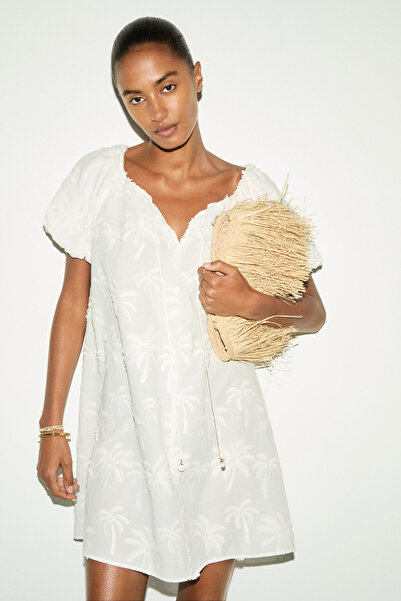 H&M İşlemeli Tunik Elbise