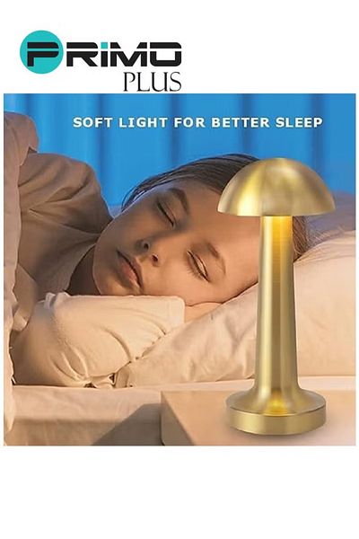 Primo Plus Cordless Lamp, Mushroom Lamp, Portable Led Table Lamp With Touch Dimmable,1800mah Rechargeable