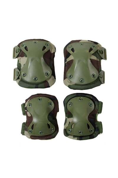 Depox Set de genunchiere și cotiere, IdeallStore, nailon, mărime universală, camuflaj