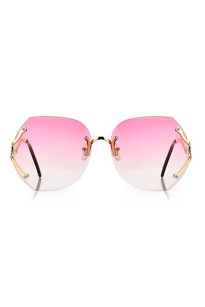 Aqua Di Polo 1987 Pink Gradient Cutting Glass Sunglasses Apsu 035601