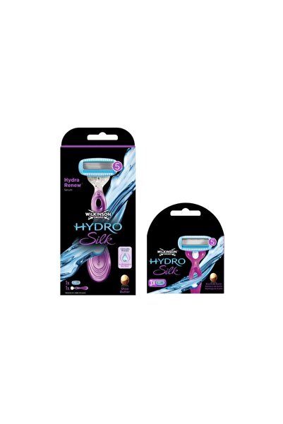 Wilkinson Sword Hydro Silk 5 Bıçaklı Kadın Tıraş Bıçağı 3 Yedek Başık Set