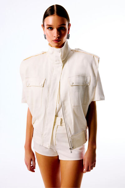 Love On Friday KORA Dikyaka Koton Yelek (Beyaz)