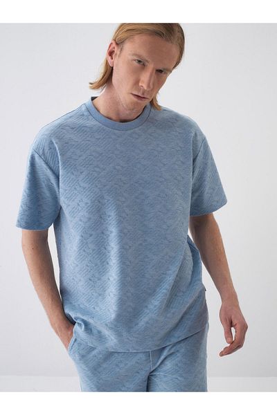 Xint Men's Blue Regular Fit T-Shirt