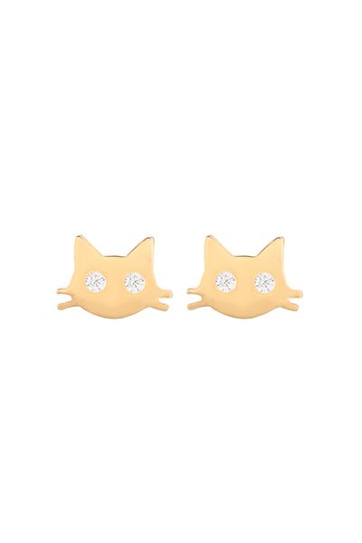 NAVARRO Stylish Korean medical earring for girls with a distinctive design - gold G006