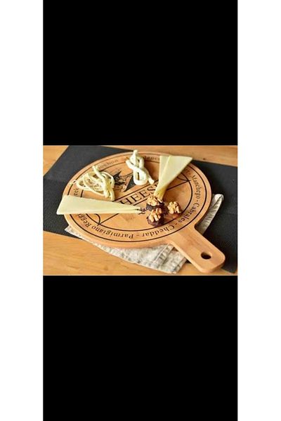 EFNAN Bamboo Asıago Cheese Presentation Plate Large Size
