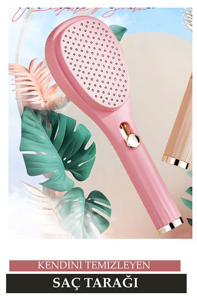 Nehir Wet/Dry Hair Comb with Massage for Retractable Self-Cleaning Volumizing Hair