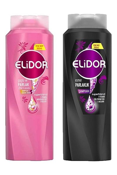 Elidor Superblend 2 in 1 Shampoo and Conditioner Powerful Shiny Hair and Shampoo Brunette Shine
