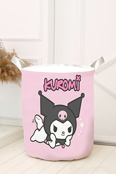 dekomingo سلة ألعاب كورومي الوردية ومنظم الغرفة