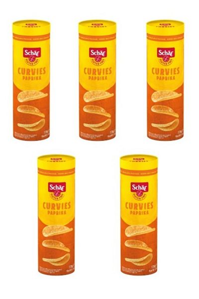 Schar Gluten-Free Potato Chips Curvies Paprika 170 g 5 Pack