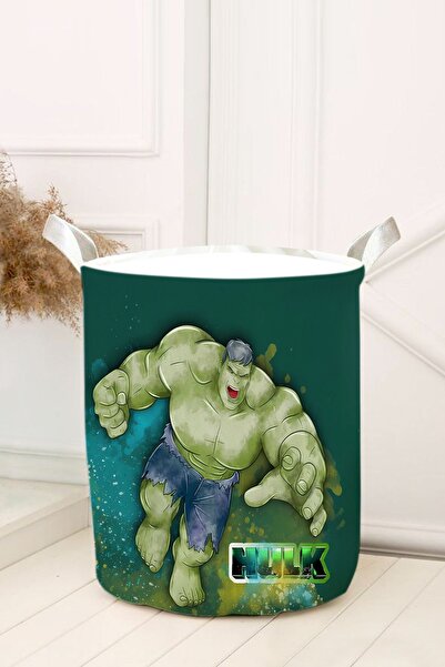 dekomingo Coș de jucărie și organizator HULK GREEN cu cameră