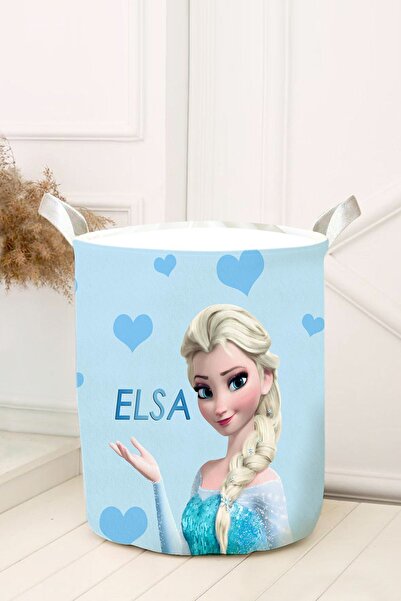 dekomingo Παιχνιδιάρικο καλάθι με μπλε καρδιά με σχέδιο Elsa