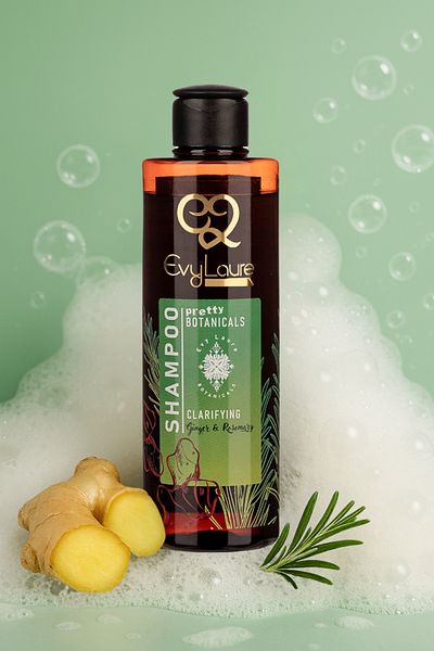 EvyLaure Ginger and Rosemary Extract Shampoo - Purifying & Revitalizing Botanicals - 225 ml