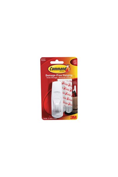 COMMAND Self-Adhesive Strips Utility Hook Large