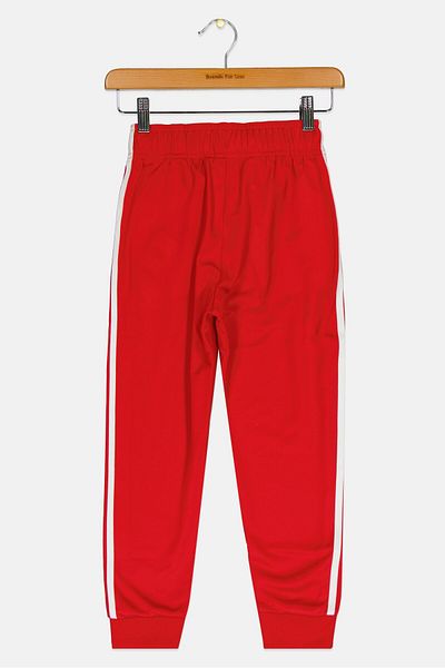 adidas Kids Boy Embroidered Logo Training Track Pants, Red