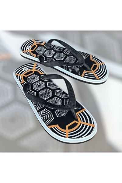 AkınalBella papuci de zi cu zi pentru femei, flip-flops negri, pe plajă