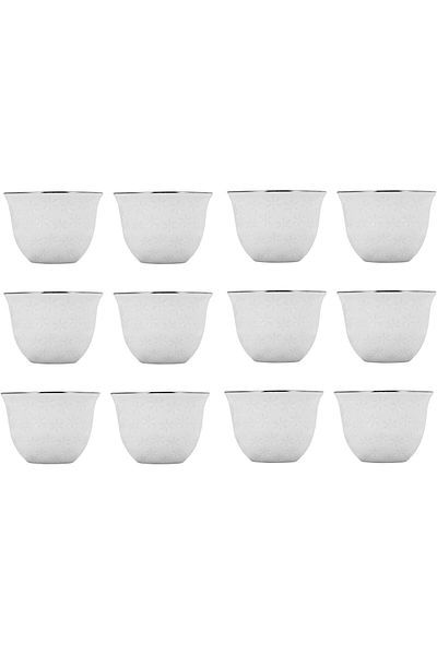 Generic ALSAIF 12-piece Arabic coffee cup set is made of porcelain and is very suitable for serving coffee