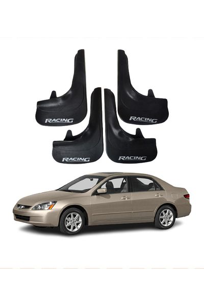 SONİKON LİNE Honda Accord 2003-2008 Compatible Racing Written 4-Piece Dust Cover Mudguard Mudguard Modified