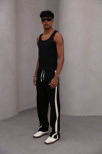 The Champ Clothing Ανδρικό φούτερ Oversize με λεπτομέρεια ρίγας