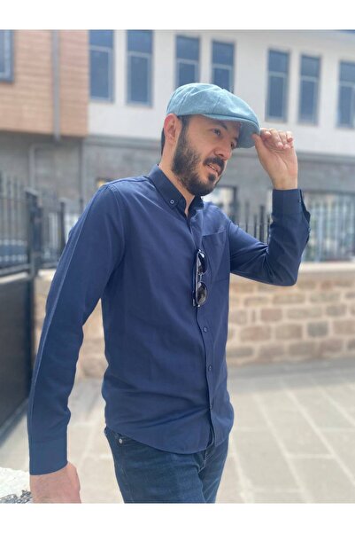 Göksu Şapka Erkek Yazlık Keten Kasket İngiliz Stili Peaky Blinders 8 Parça Keten Kasket