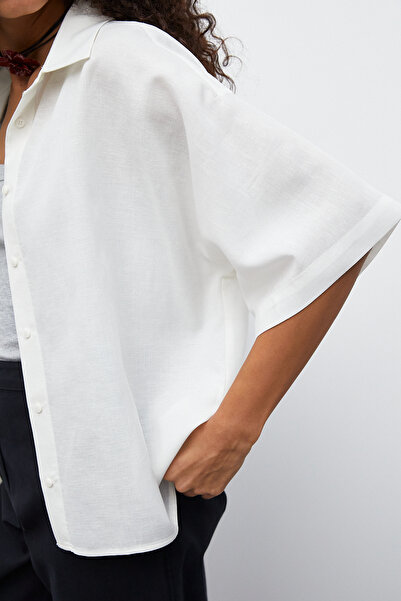 urban focus Kısa Kol Keten Gömlek