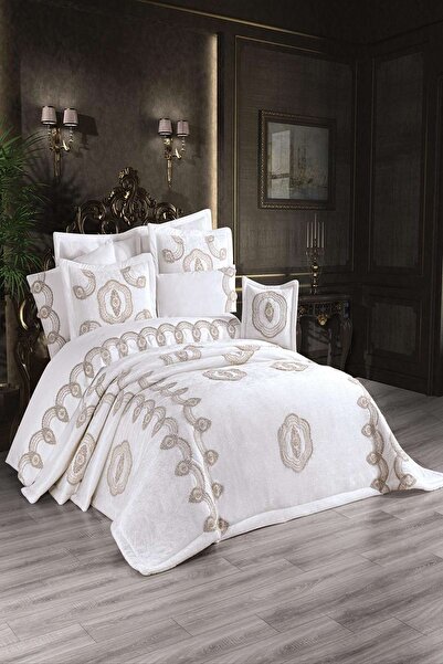 Madamca ARYA 8 قطع مفرش سرير مخملي