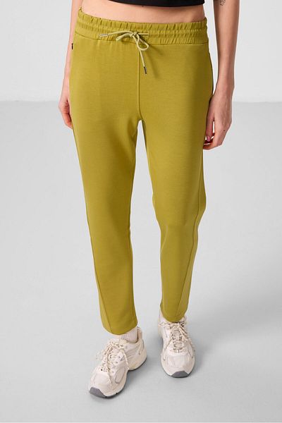 TOMMY LIFE Dark Mustard Soft Textured Hidden Zipper Skinny Leg Women's Trousers - 94668