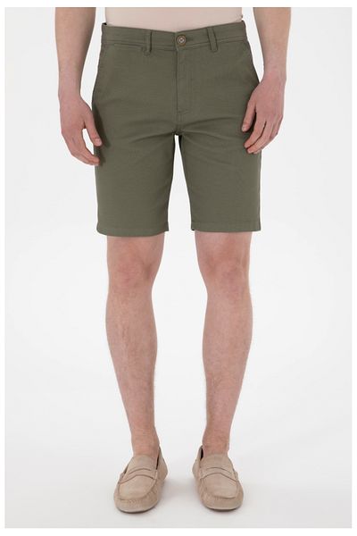 U.S. Polo Assn. Πόλο ασν ΗΠΑ σκούρο χακί 97% βαμβάκι 3% ελαστάν υφαντό σορτς
